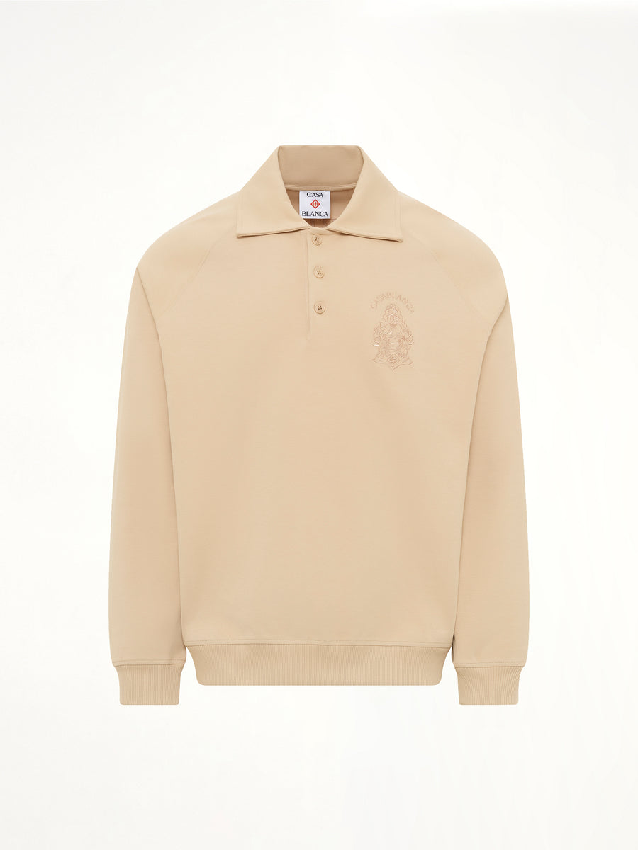 Punto Collared Sweatshirt in Beige