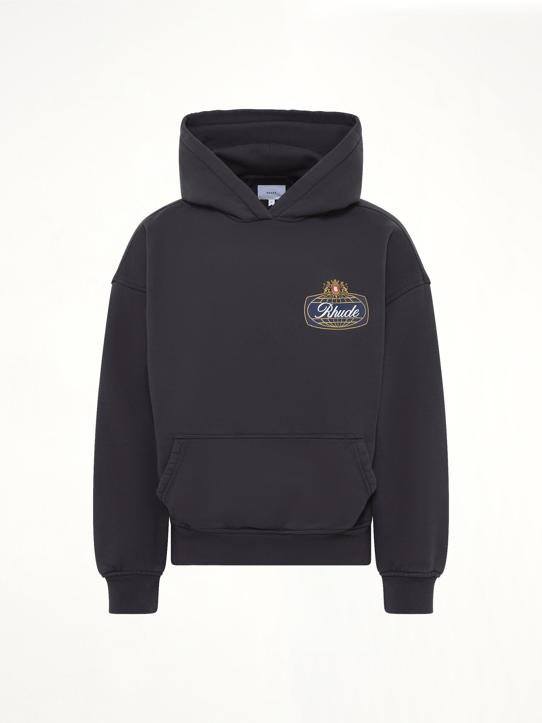 Rhude Safari Crest Hoodie in Vintage Black