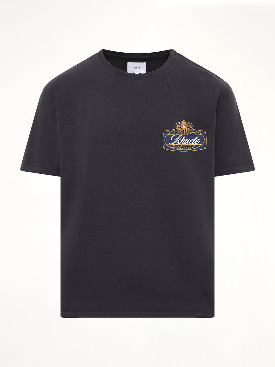 Rhude Safari Crest T-Shirt in Vintage Black