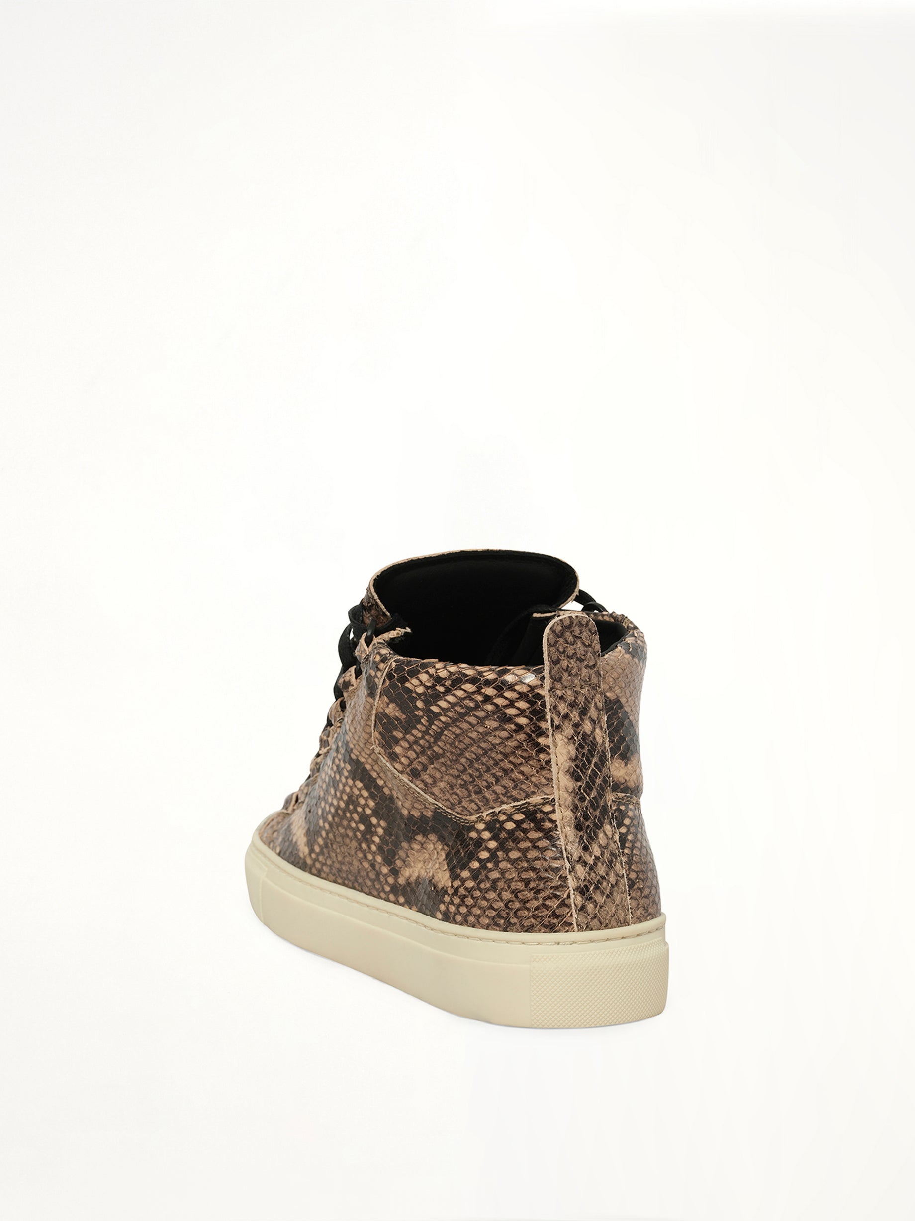 Arena High Python Sneakers  in Beige