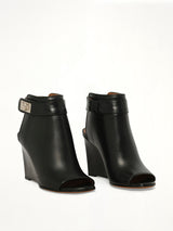 Wedge Shark Sandal in Black