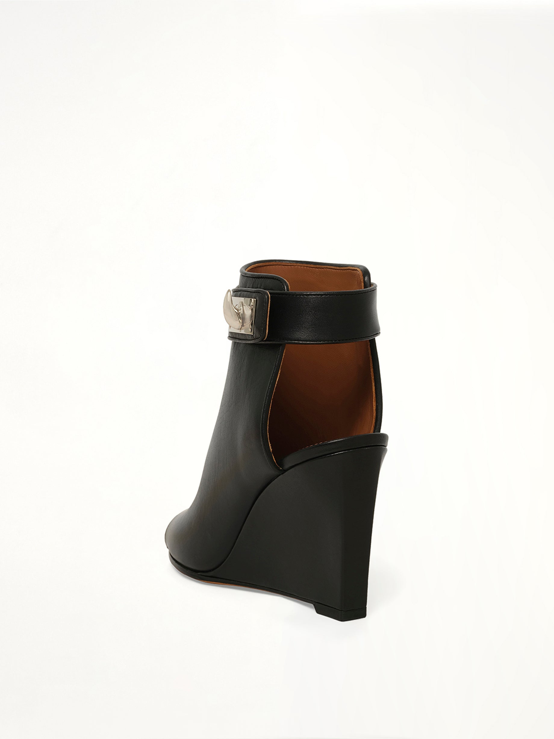Wedge Shark Sandal in Black