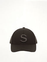 S Cap Wool Melton in Dark Khaki