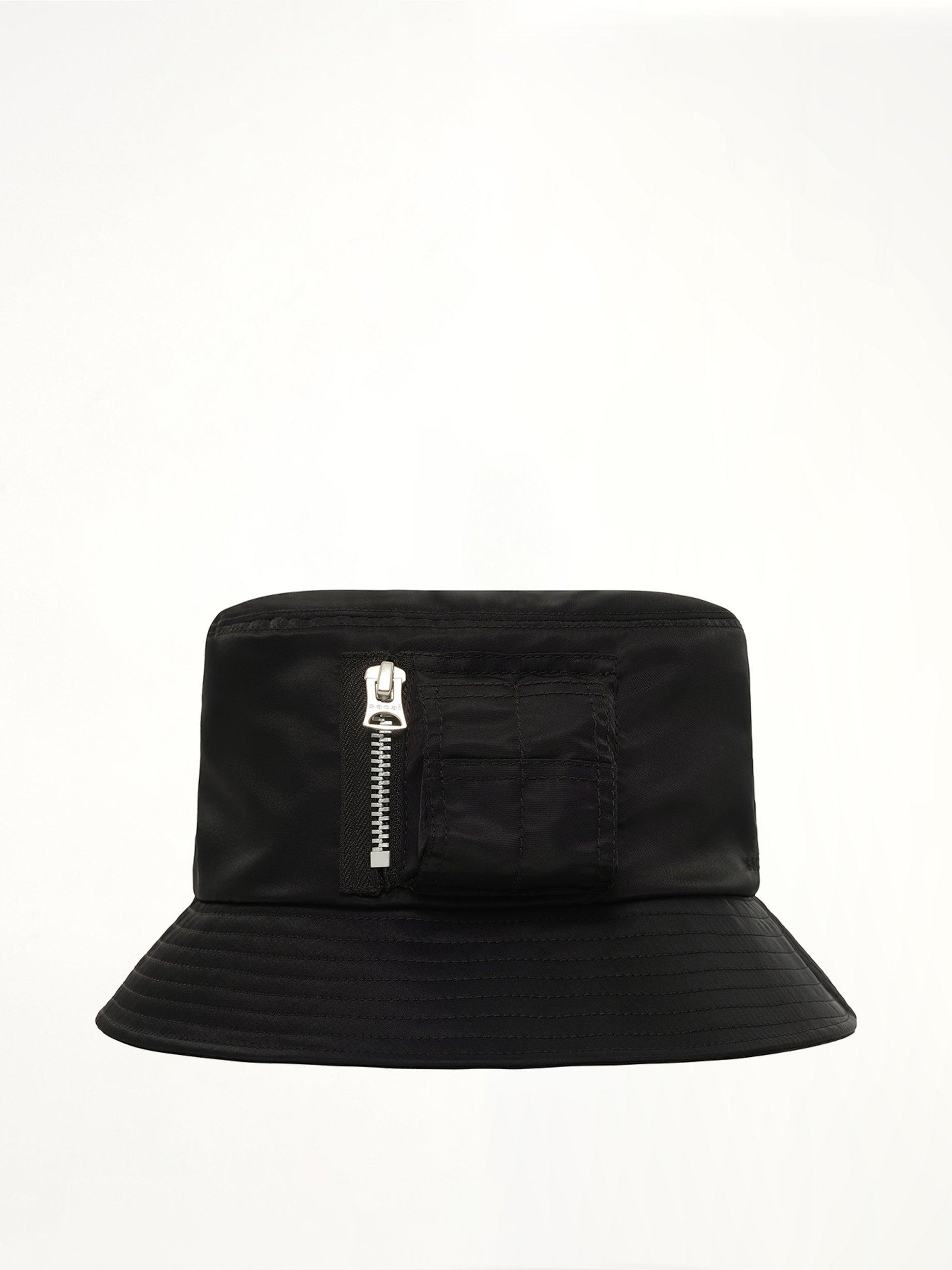 Single Brim Pocket Hat in Black