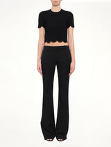 Alexander McQueen Embellished Rose Top in Black