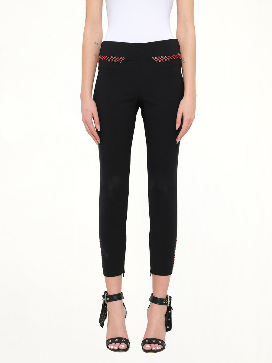 Alexander McQueen Leather Trousers in Black