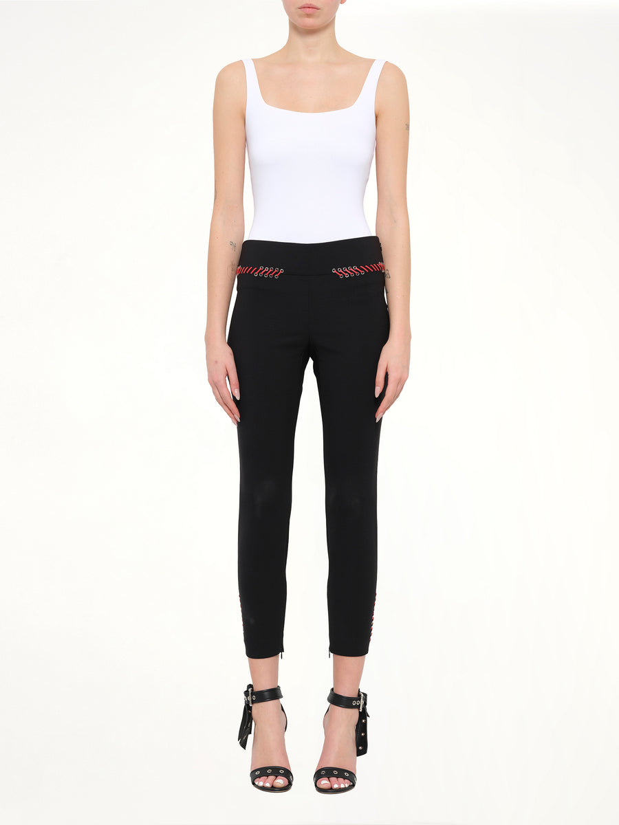 Alexander McQueen Leather Trousers in Black