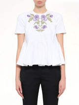 Alexander McQueen Cotton Piquet Top in White