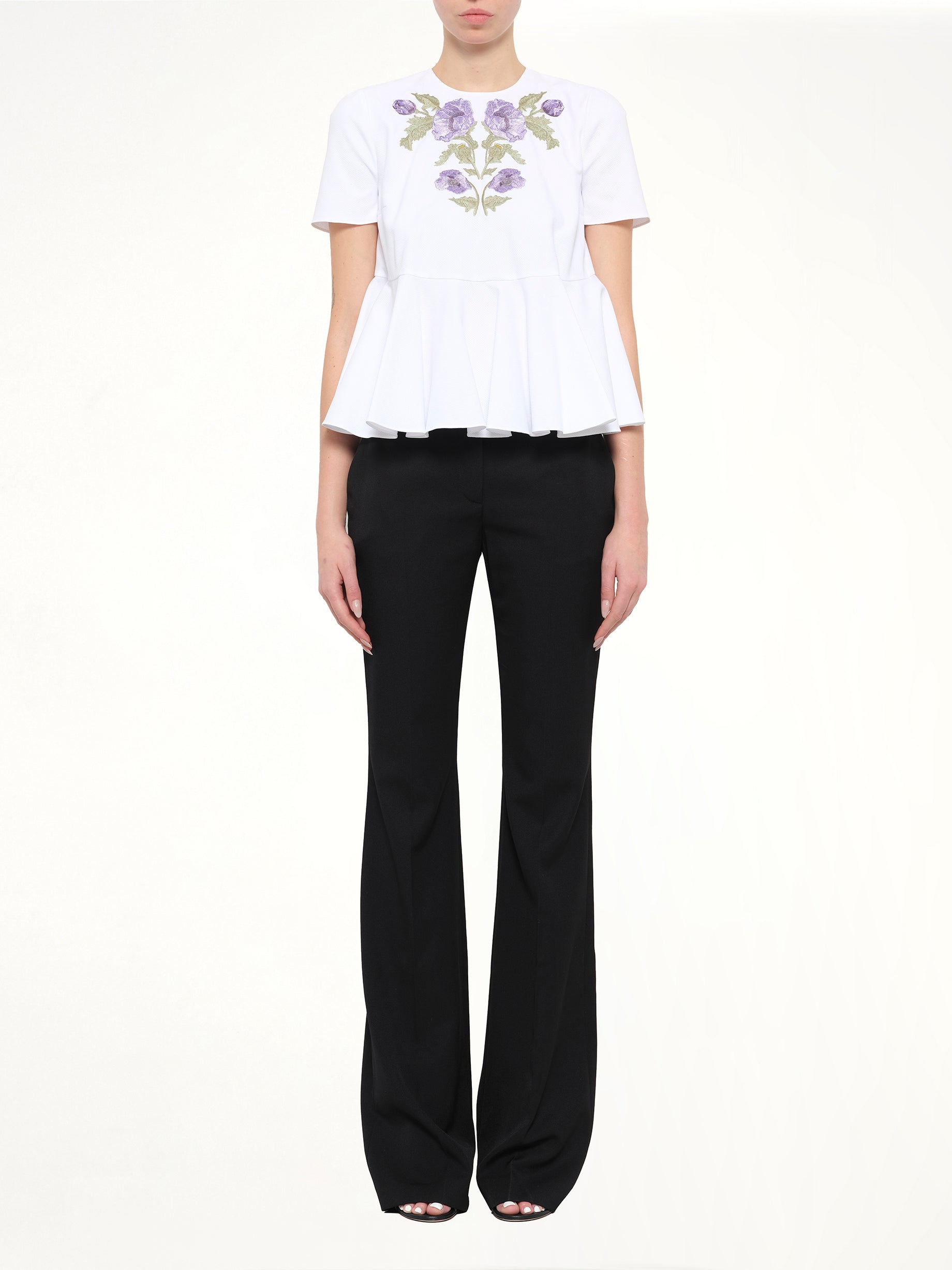 Alexander McQueen Cotton Piquet Top in White