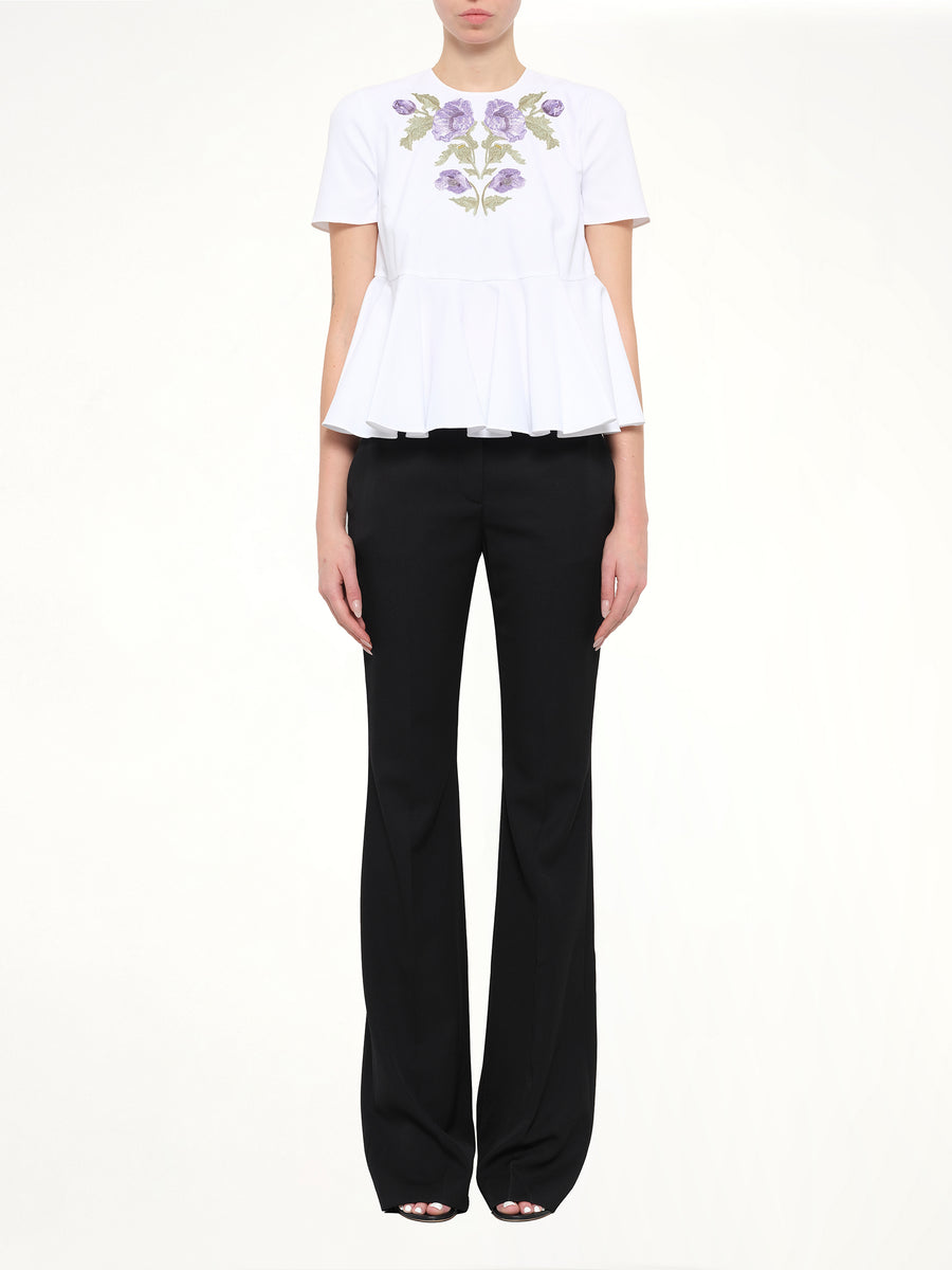 Alexander McQueen Cotton Piquet Top in White