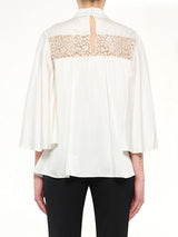 Alexander McQueen Fluid Satin Top in White