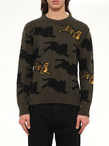 Jumping Tiger Knit in Khaki