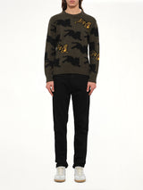 Jumping Tiger Knit in Khaki