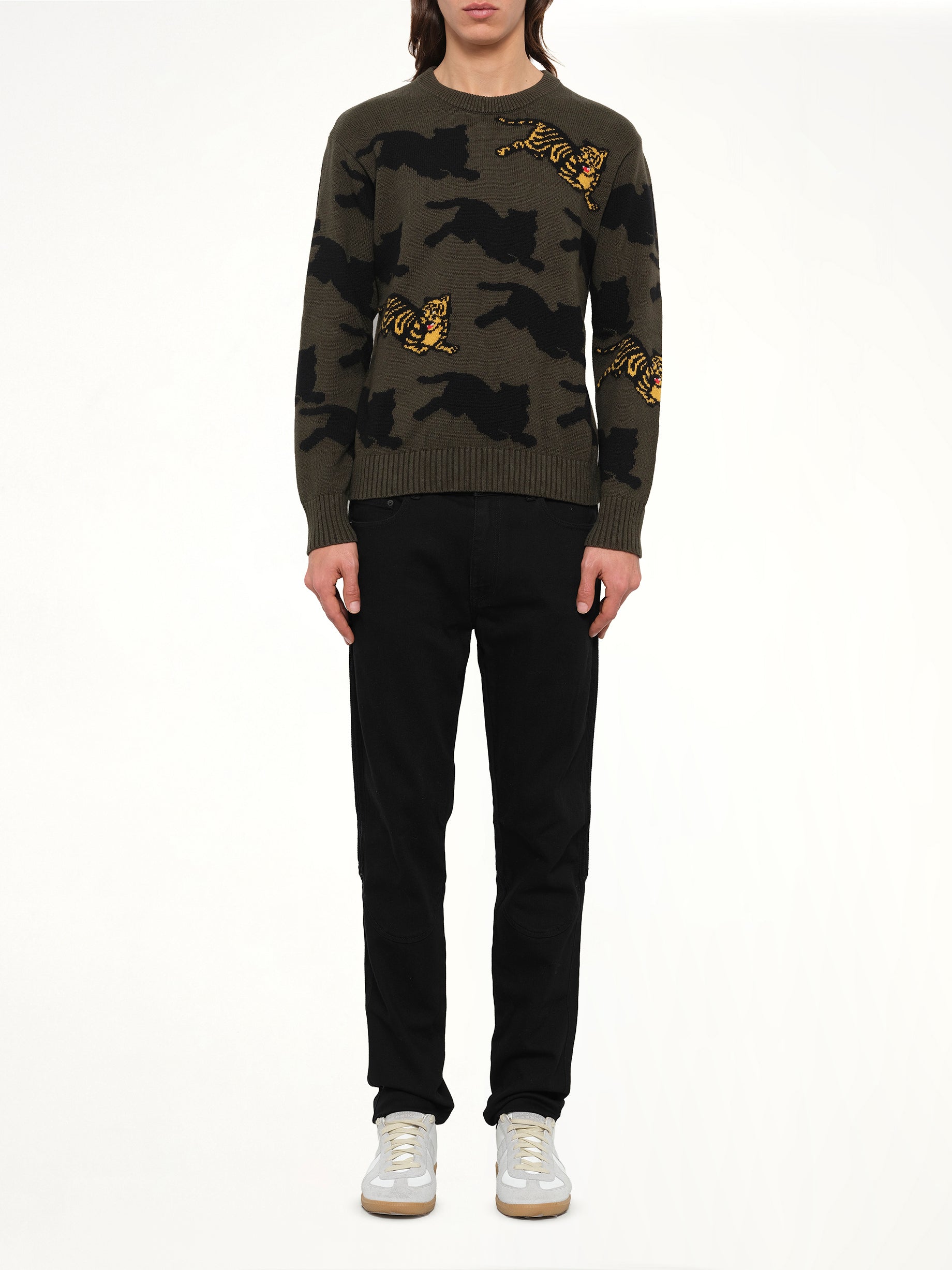 Jumping Tiger Knit in Khaki