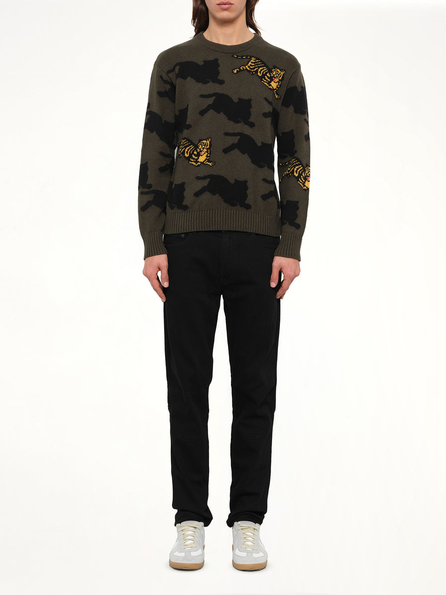 Jumping Tiger Knit in Khaki