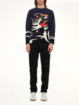 Tiger Head Knit in Blue