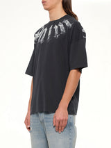 Big Neck Logo Loose T-Shirt in Black/Off White