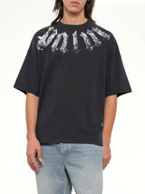 Big Neck Logo Loose T-Shirt in Black/Off White
