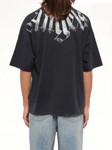 Big Neck Logo Loose T-Shirt in Black/Off White