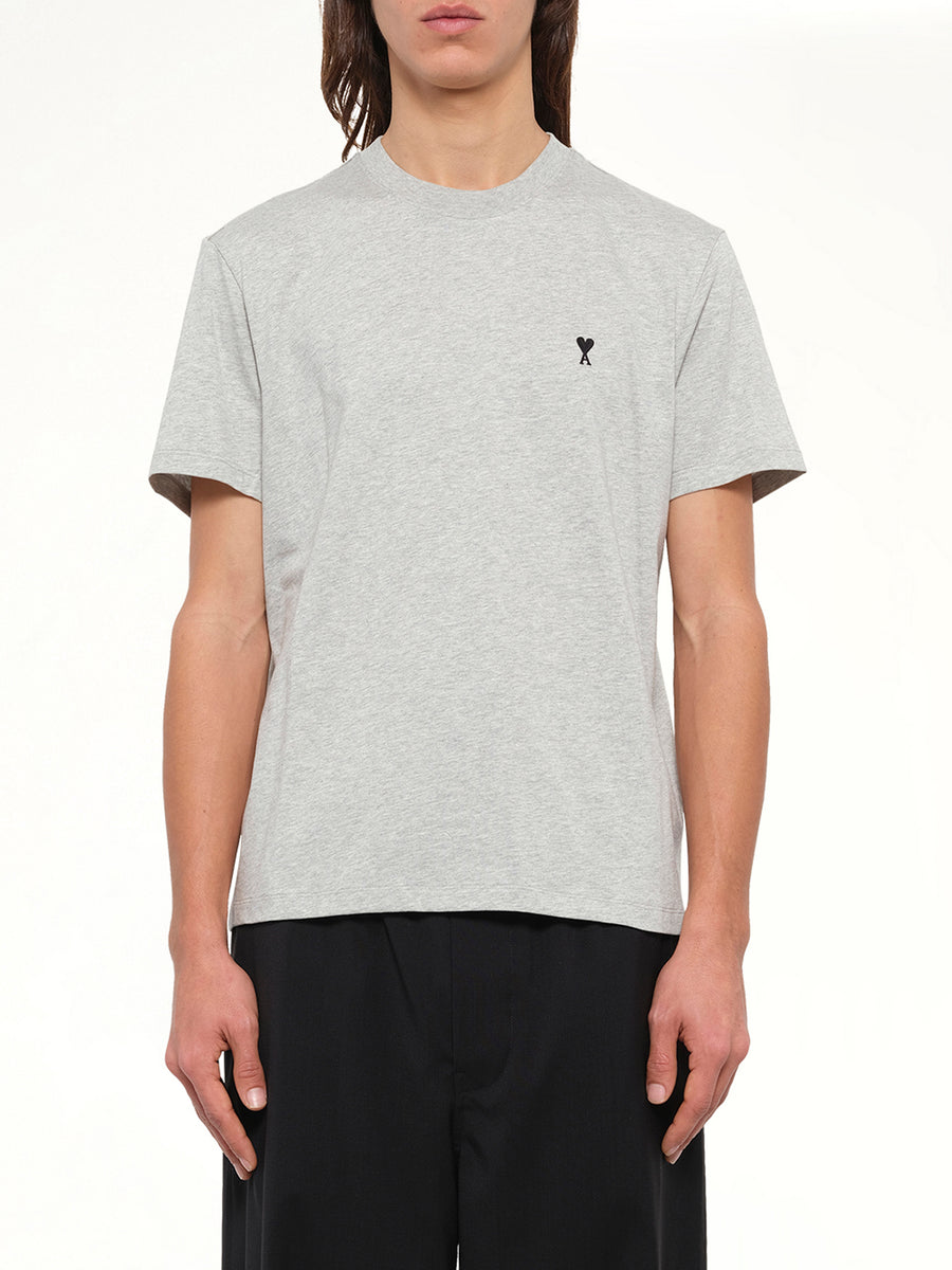 Contrasted Ami De Coeur T-Shirt in Grey