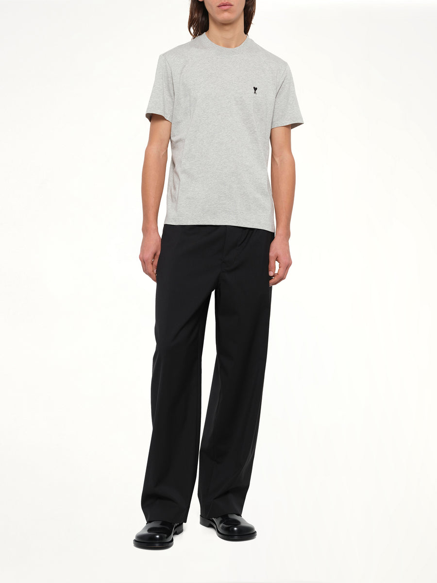 Contrasted Ami De Coeur T-Shirt in Grey