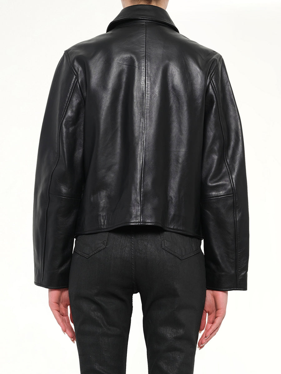 L-AMAR-FEM-S2 Leather Jacket in Black