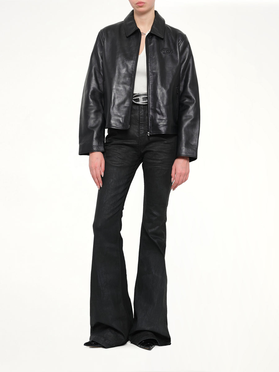 L-AMAR-FEM-S2 Leather Jacket in Black
