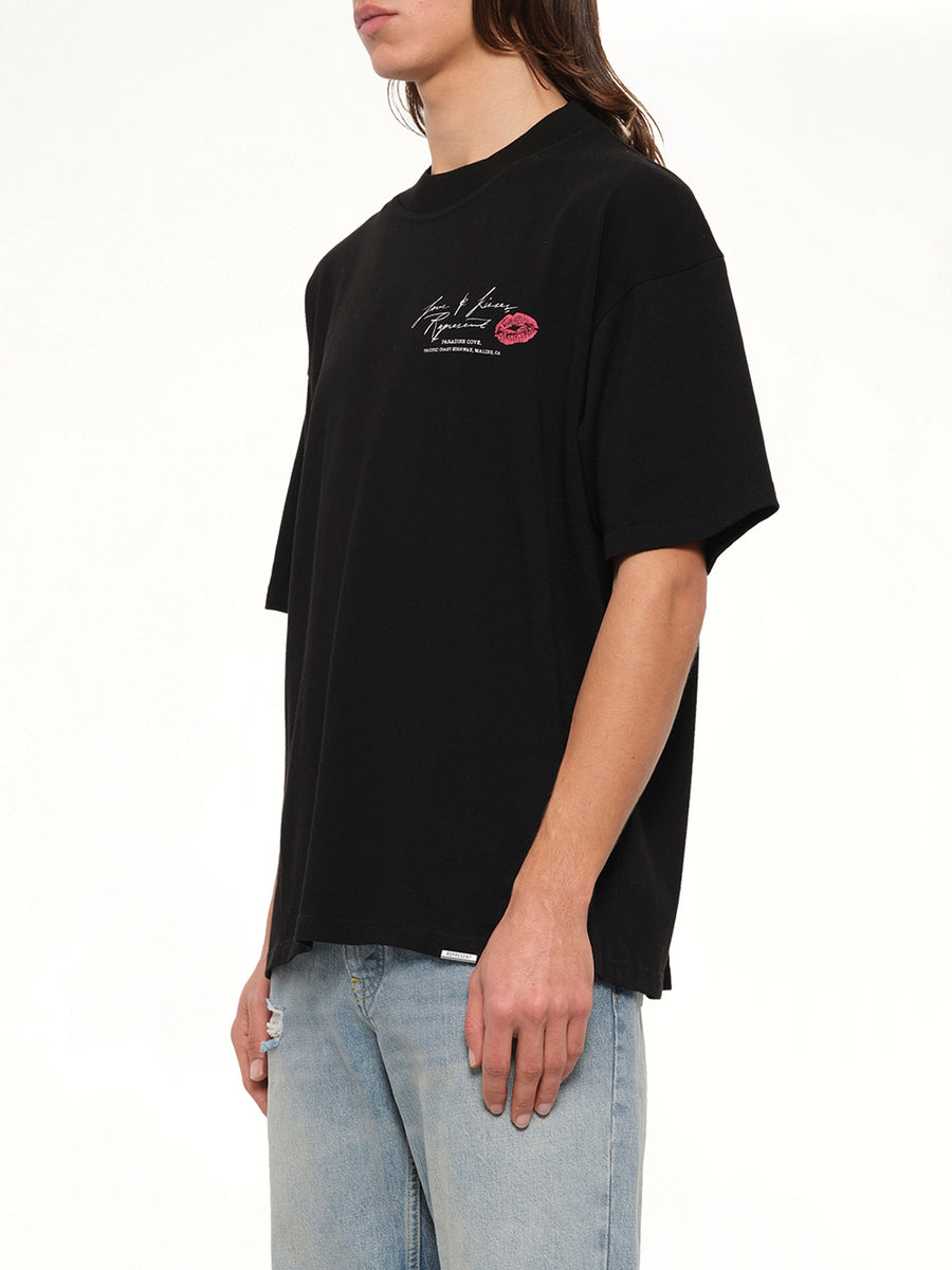 Love And Kisses T-Shirt in Jet Black
