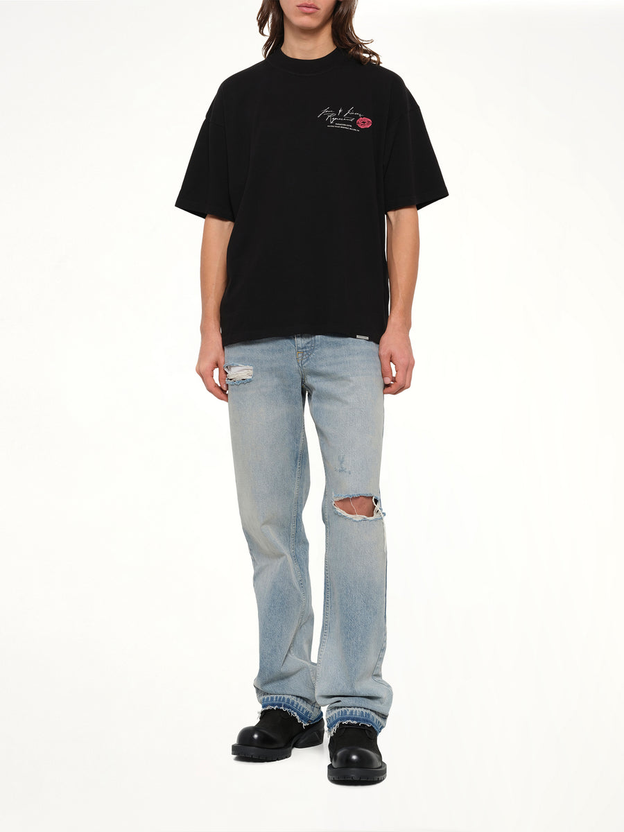 Love And Kisses T-Shirt in Jet Black