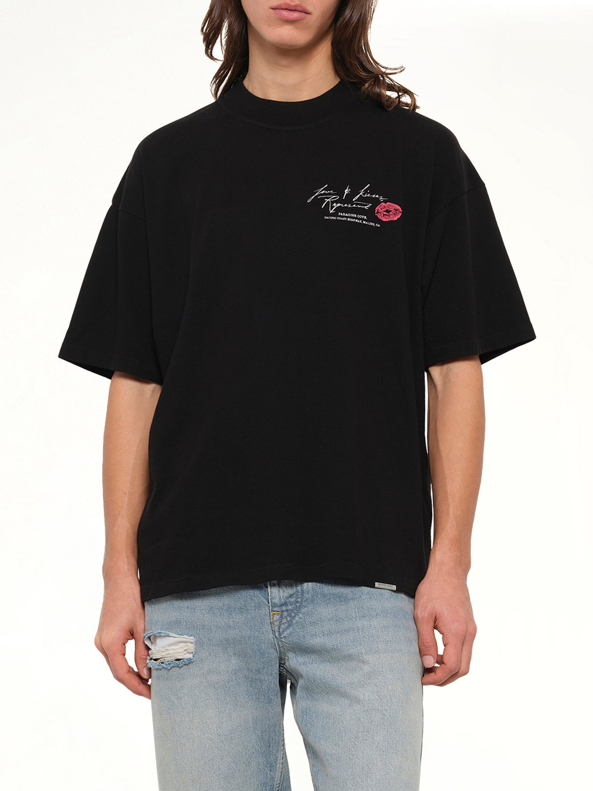 Love And Kisses T-Shirt in Jet Black