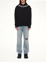 Neck Logo Regular Hoodie in Black/Off White