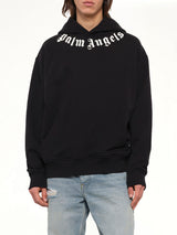 Neck Logo Regular Hoodie in Black/Off White