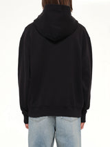 Neck Logo Regular Hoodie in Black/Off White