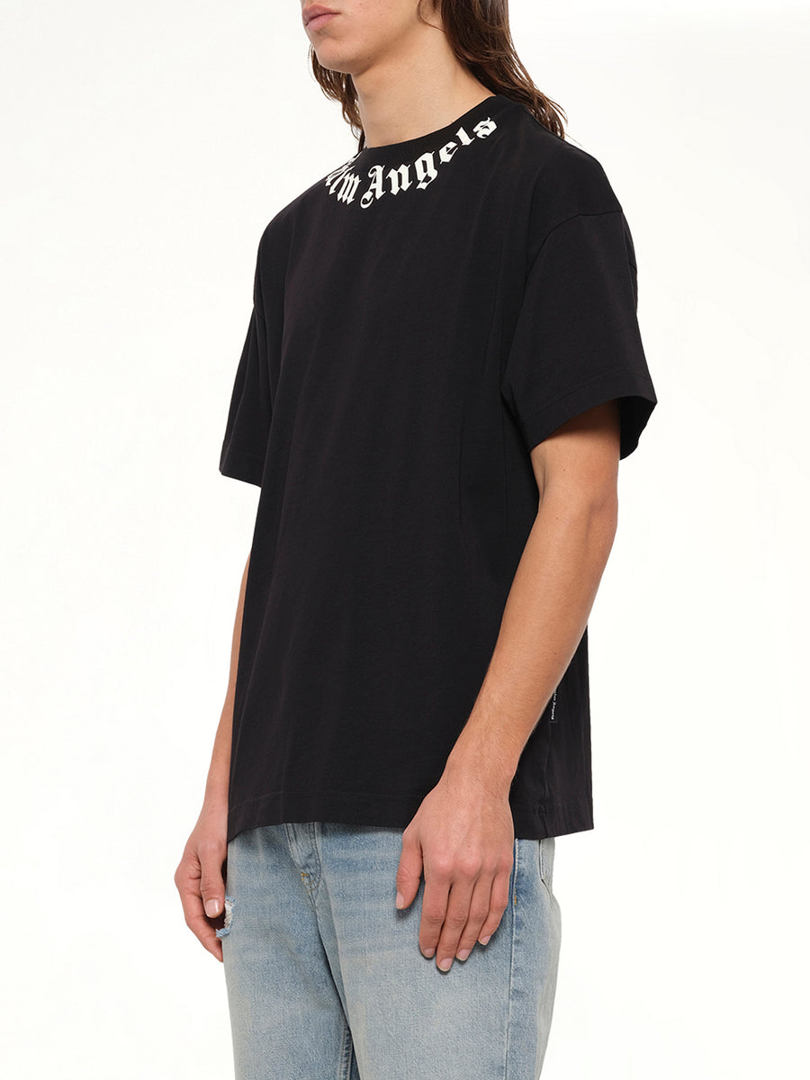 Neck Logo Regular T-Shirt in Black/Off White