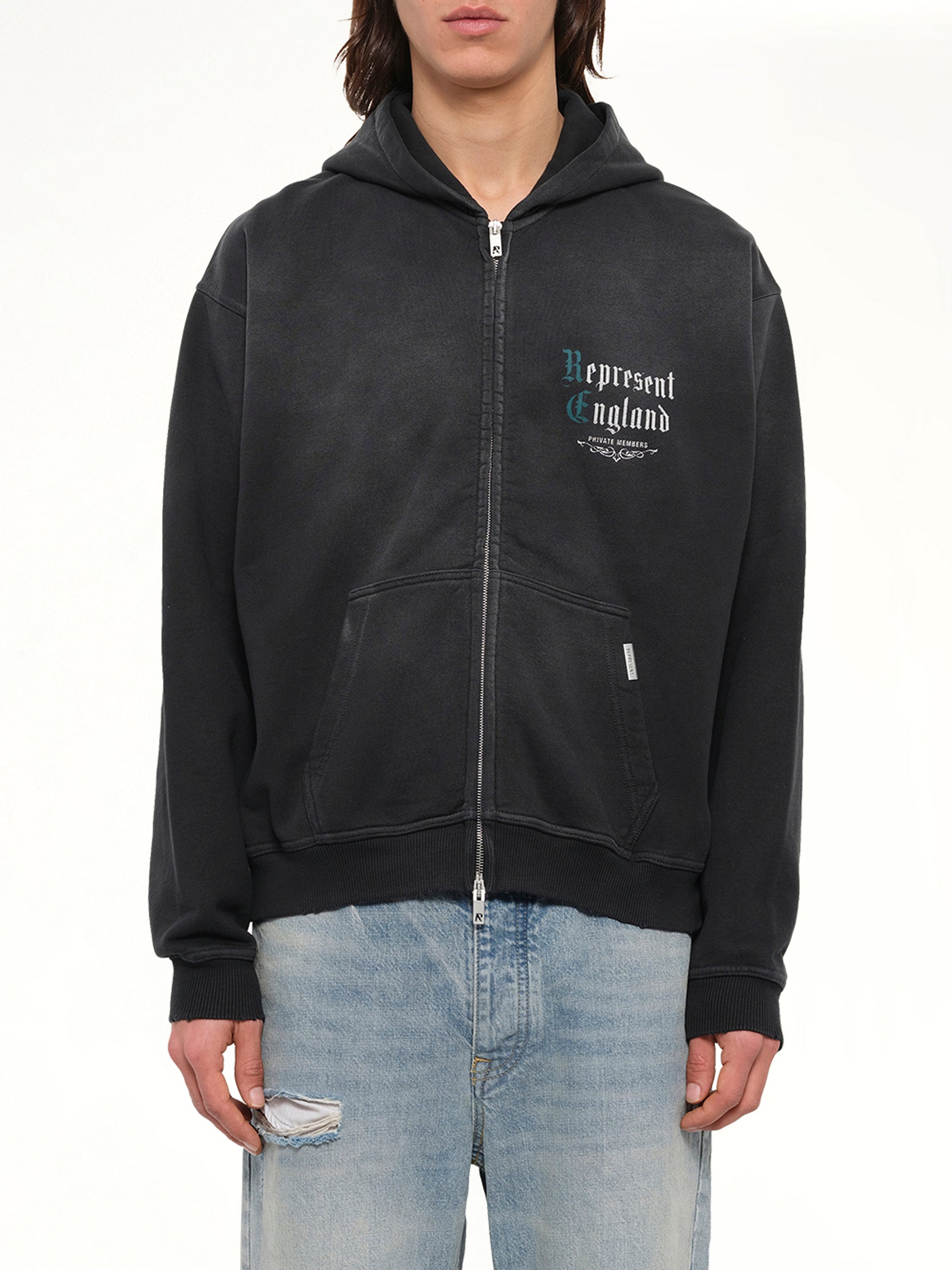 Private Members Hoodie in Stained Black