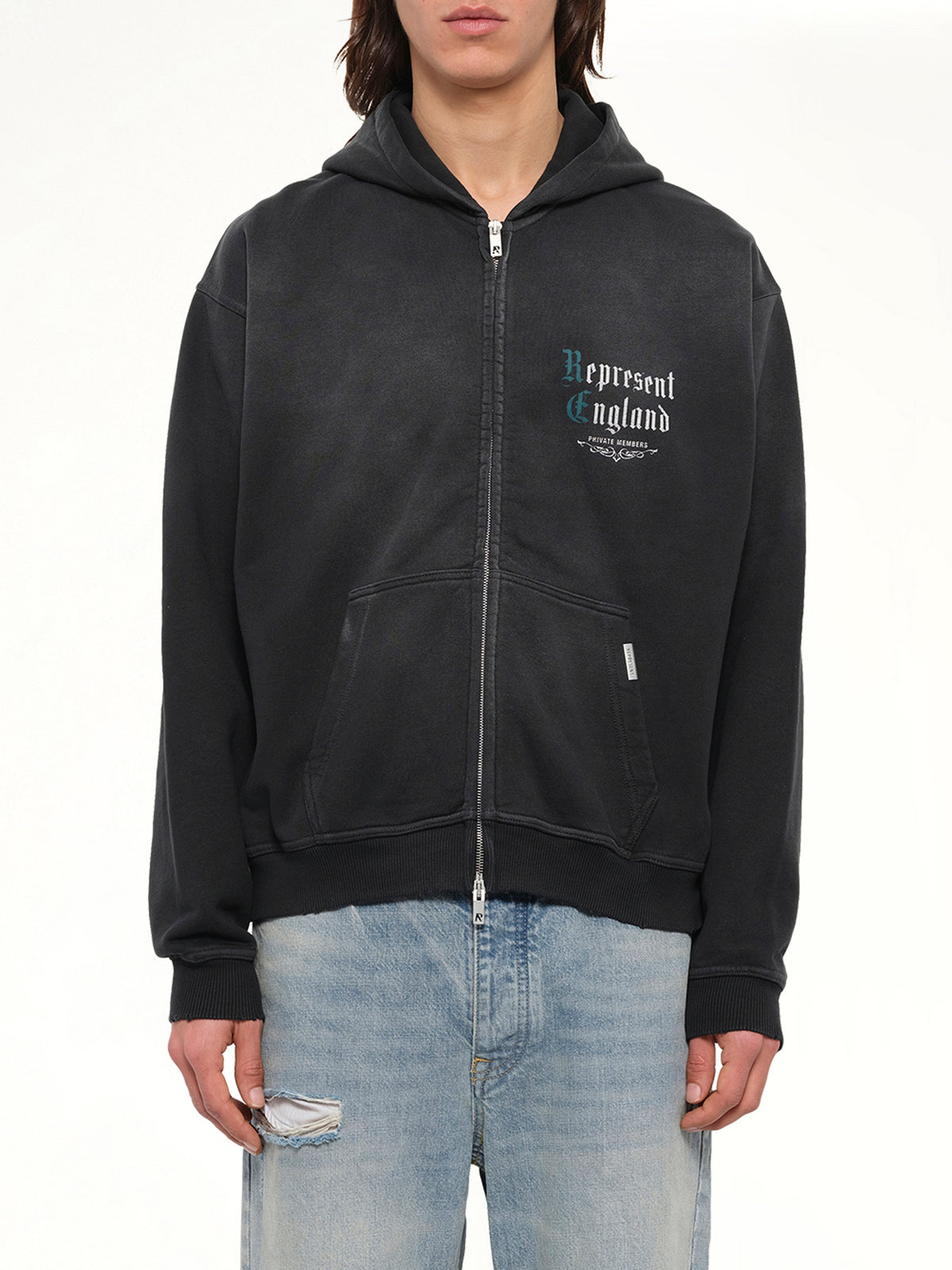 Private Members Hoodie in Stained Black