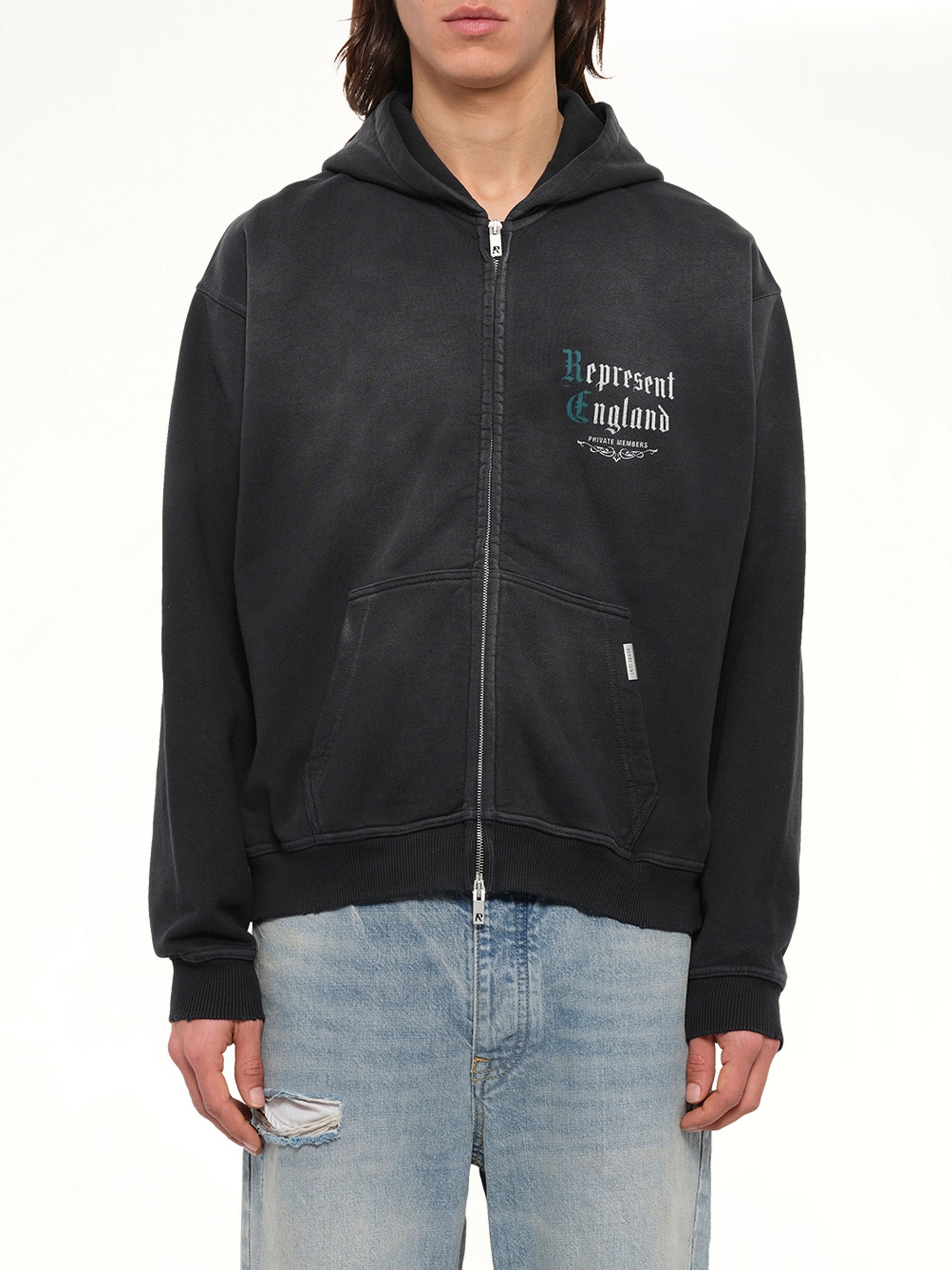 Private Members Hoodie in Stained Black