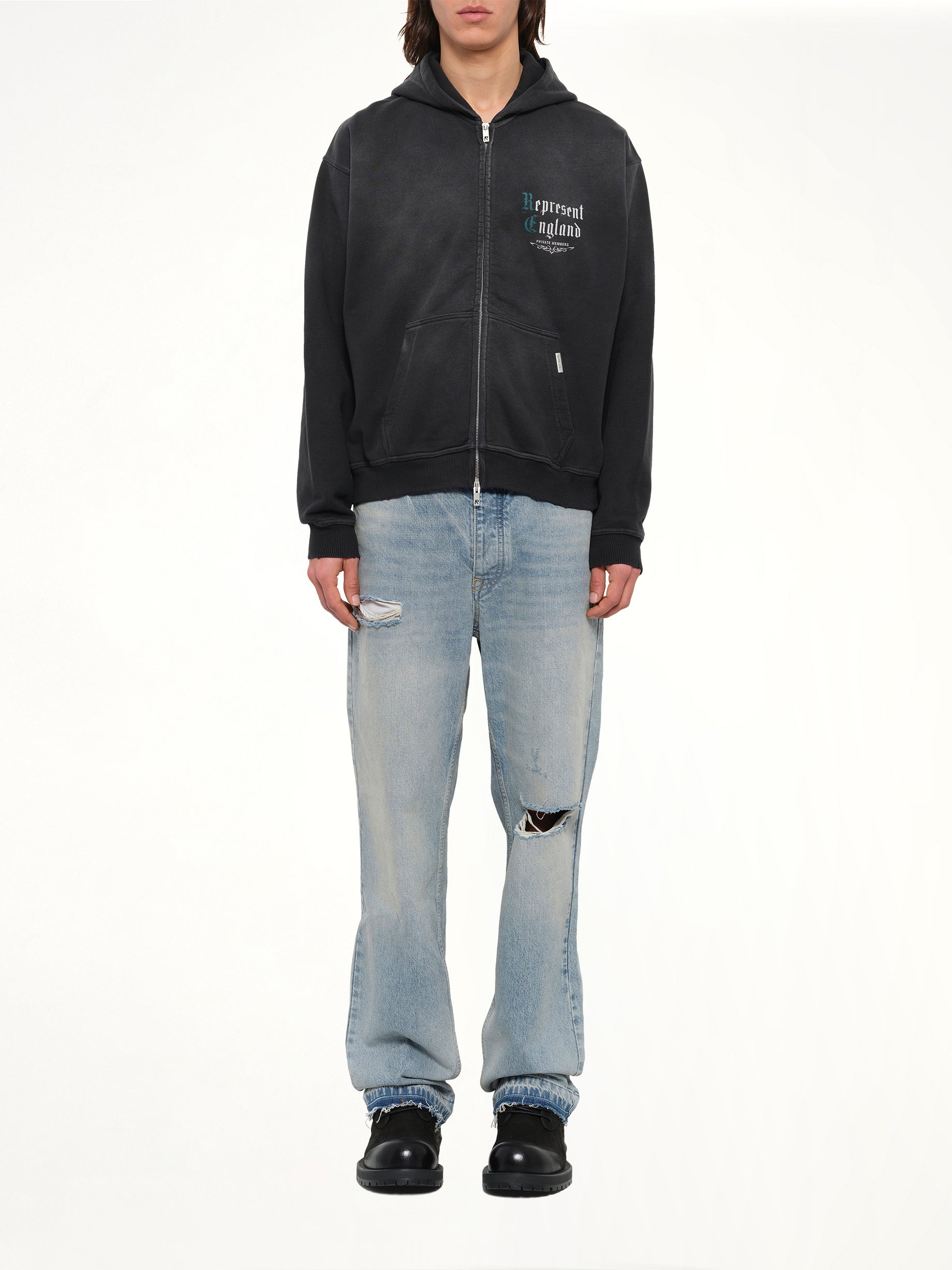 Private Members Hoodie in Stained Black