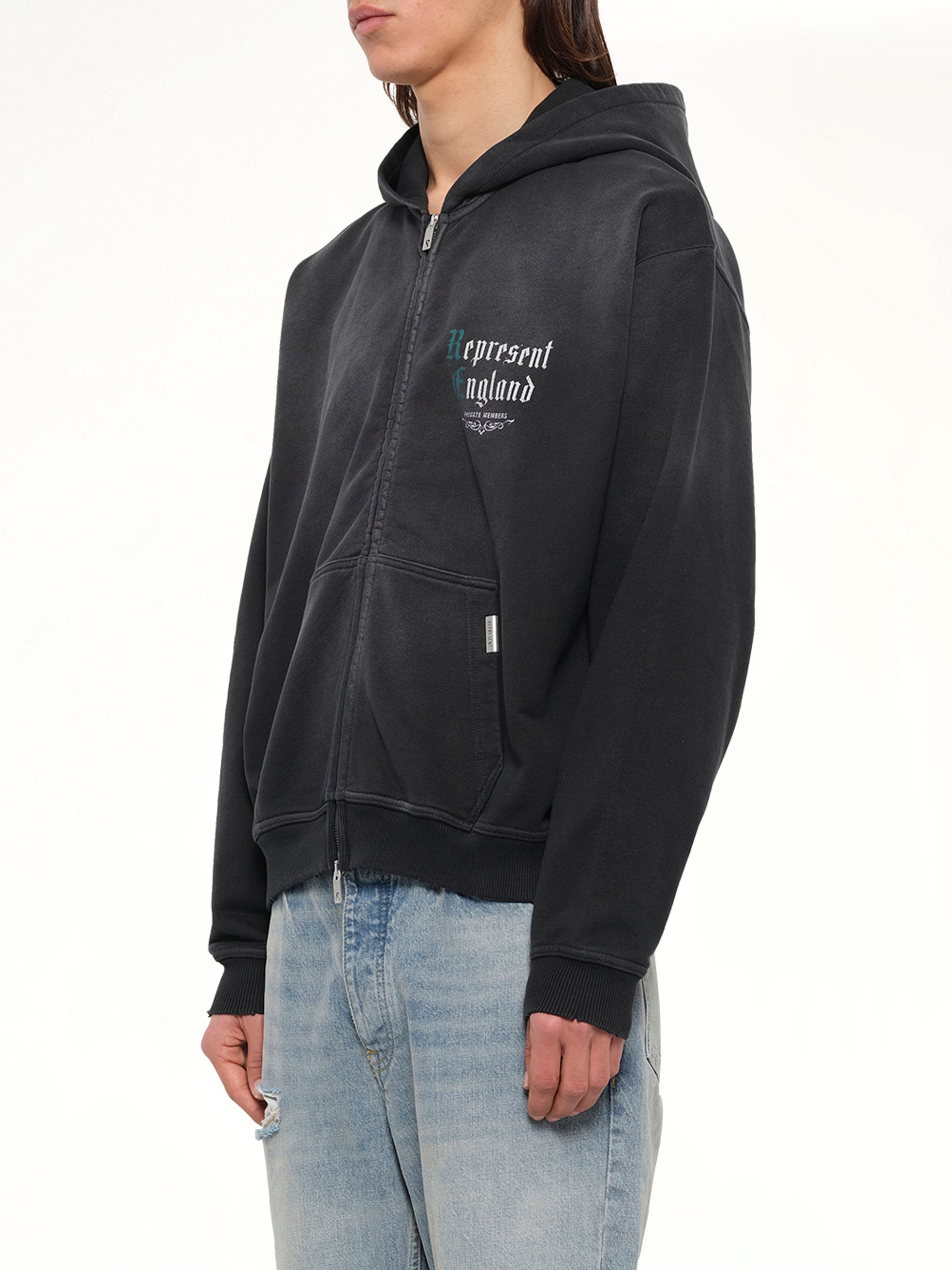 Private Members Hoodie in Stained Black