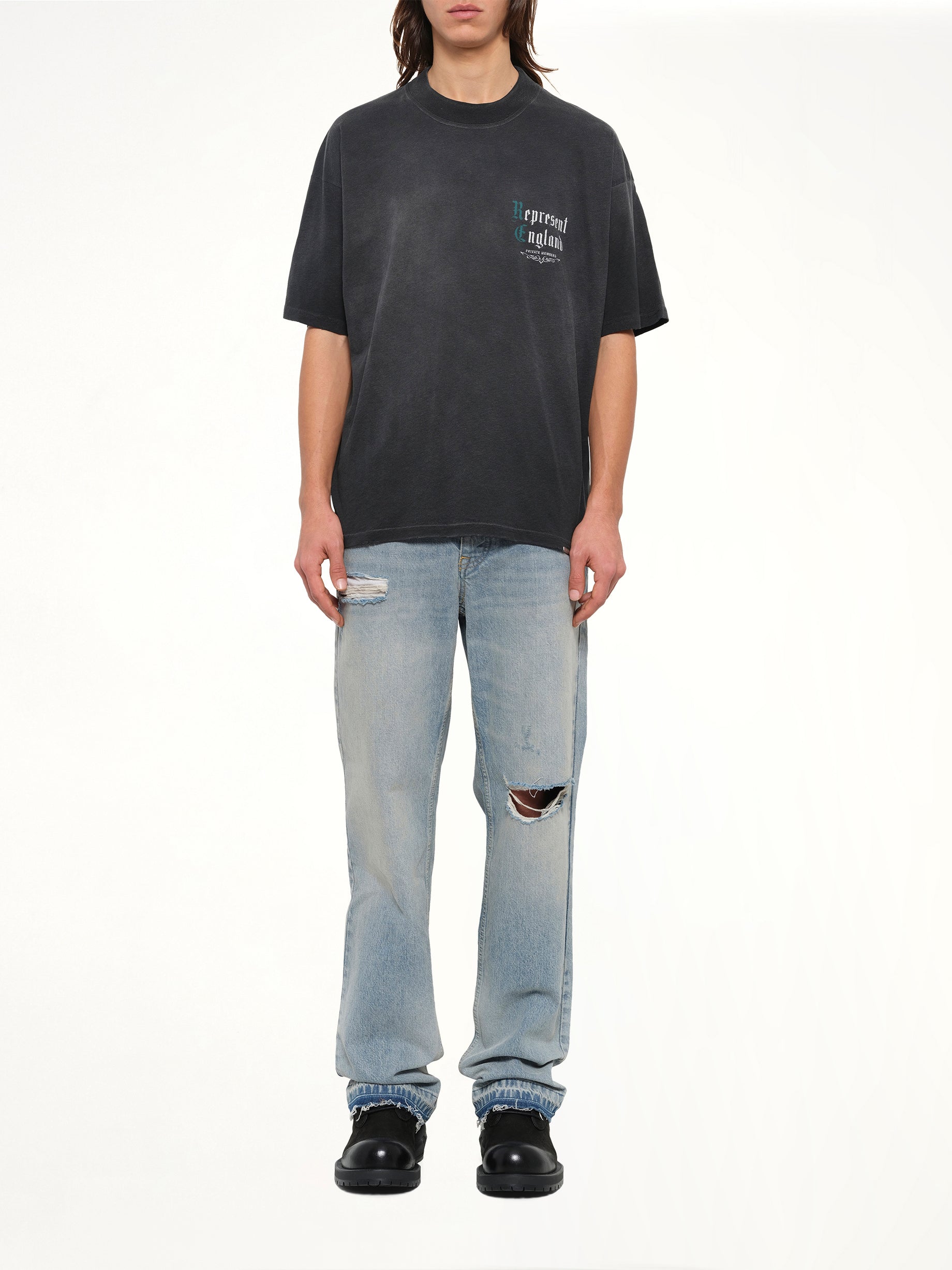Private Members T-Shirt in Stained Black