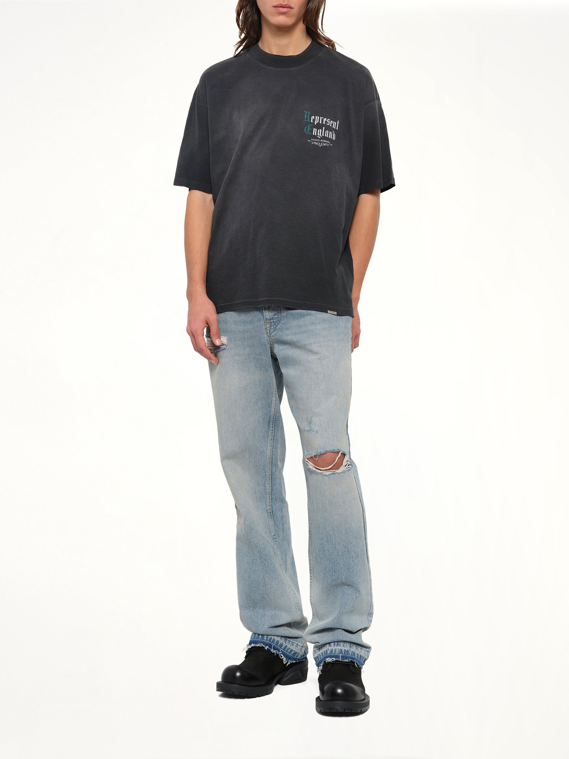 Private Members T-Shirt in Stained Black