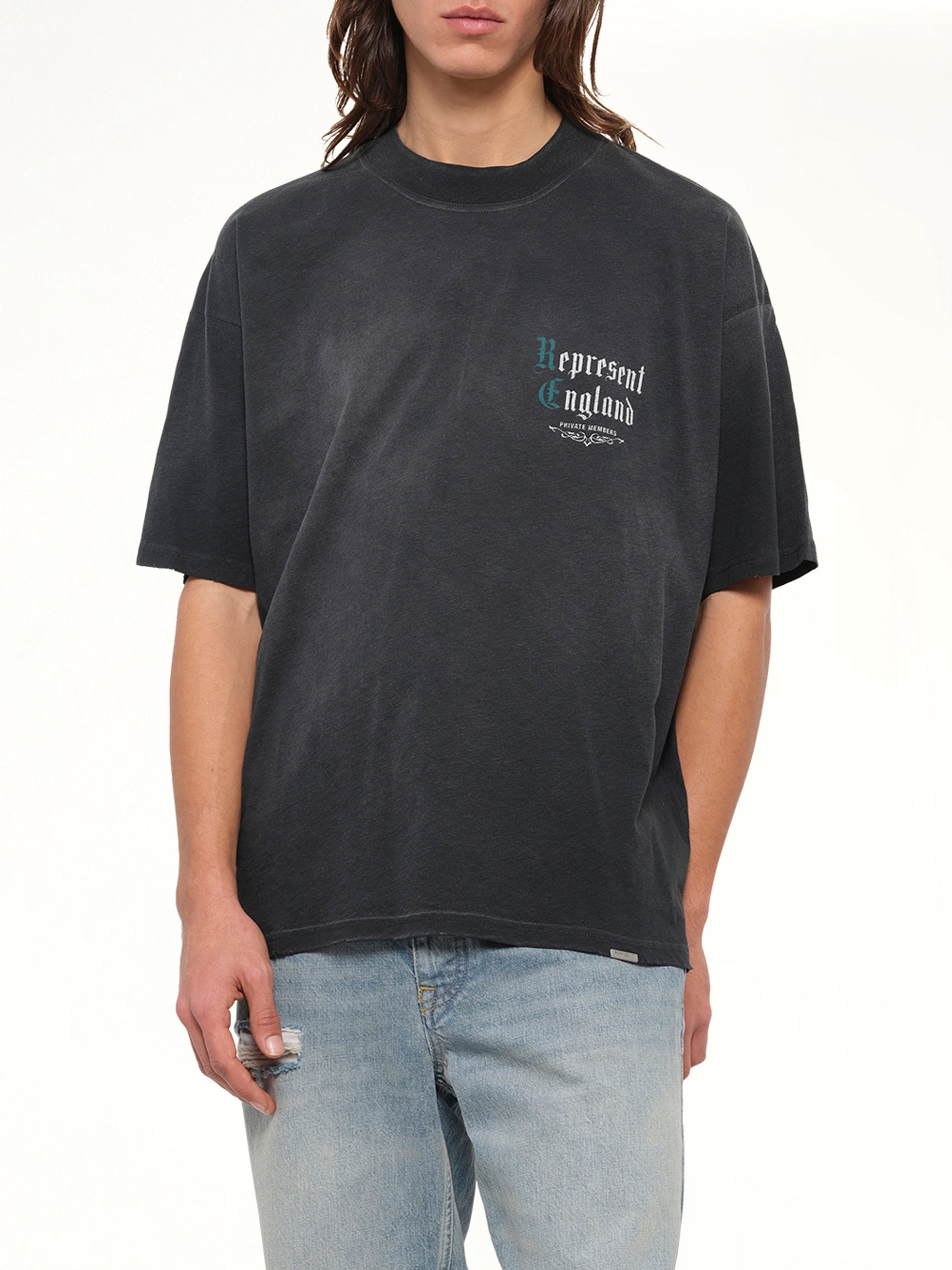 Private Members T-Shirt in Stained Black