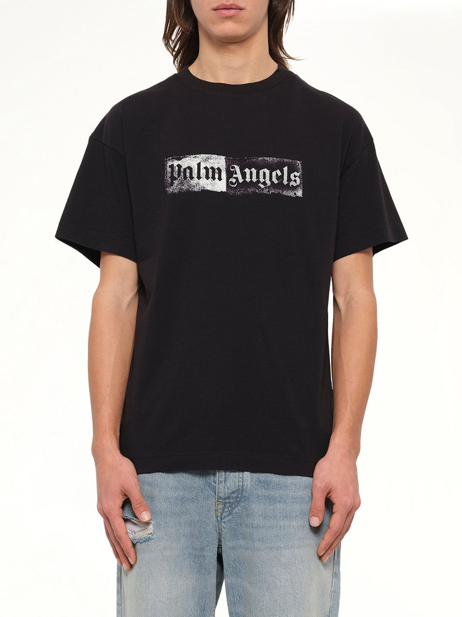 Stamp Logo Regular T-Shirt in Black/Off White