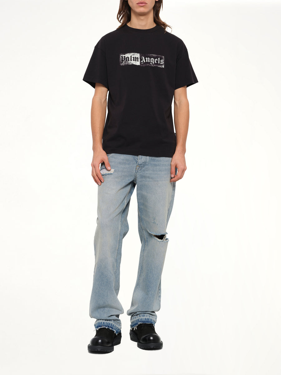 Stamp Logo Regular T-Shirt in Black/Off White