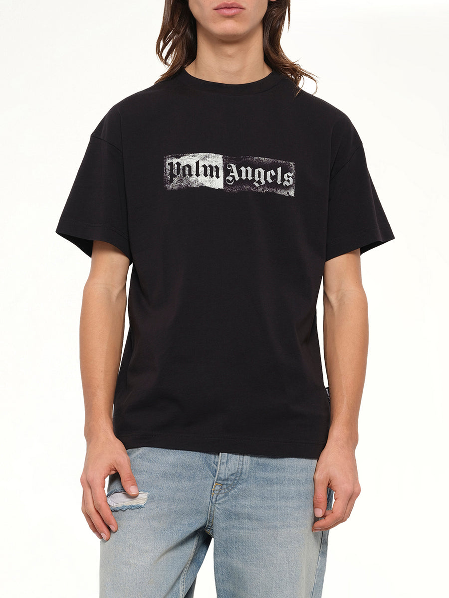 Stamp Logo Regular T-Shirt in Black/Off White