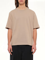 Tonal Embossed Ami De Coeur T-Shirt in Beige