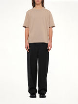 Tonal Embossed Ami De Coeur T-Shirt in Beige