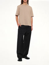 Tonal Embossed Ami De Coeur T-Shirt in Beige