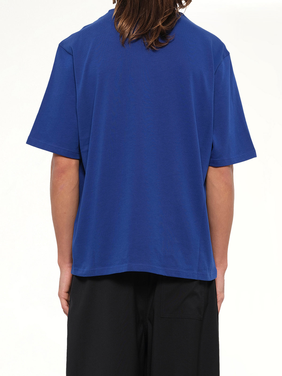 Tonal Embossed Ami De Coeur T-Shirt in Royal Blue