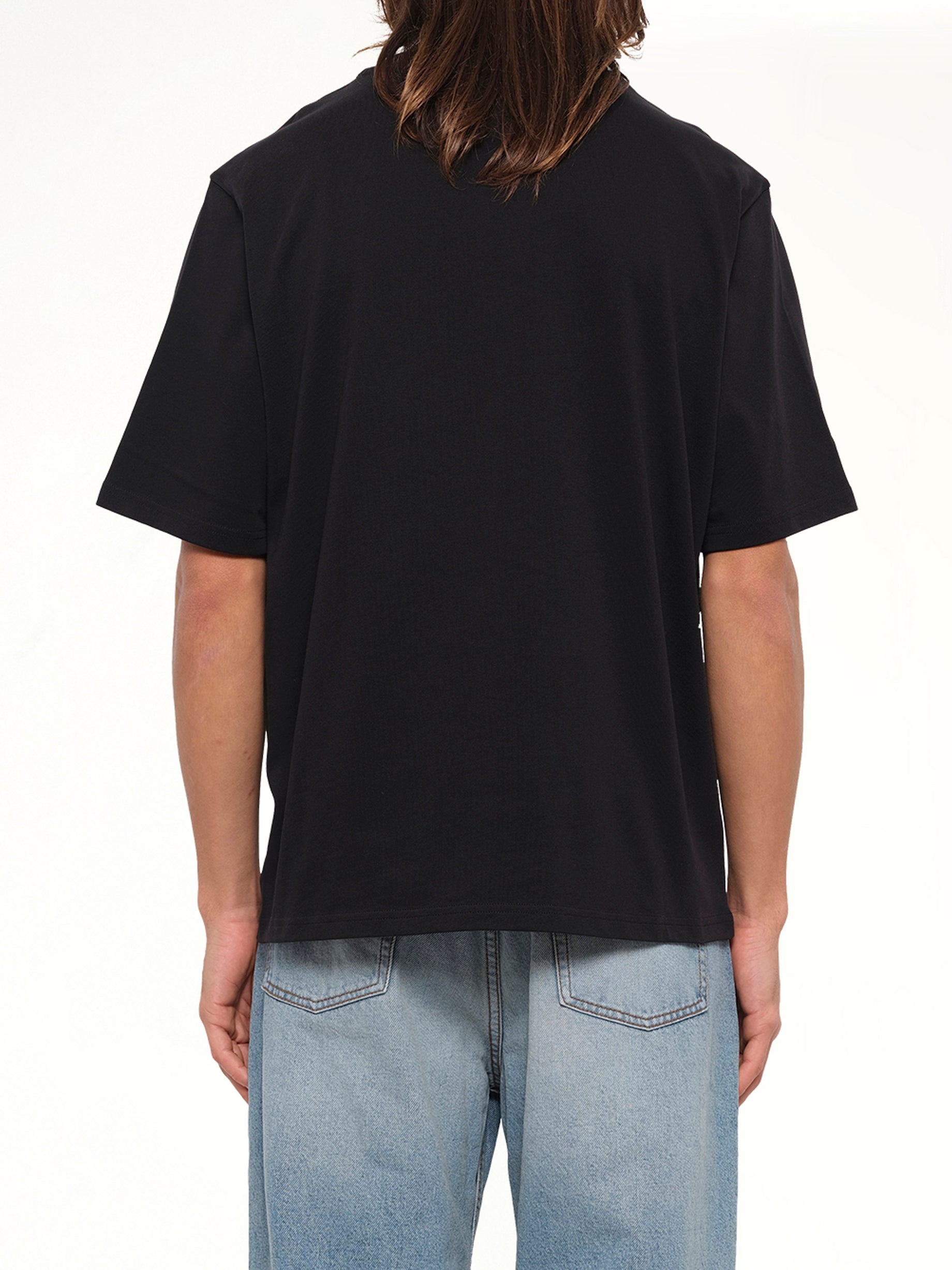 Tonal Embossed Big Ami De Coeur T-Shirt in Black